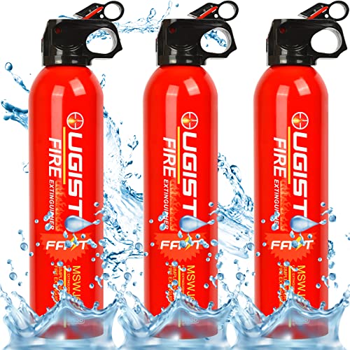 Fire Extinguisher 3 Pack Ougist 620ml Fire Extinguishers for the House/Car/Kitchen/Marine/Small Fire Extinguisher, which can prevent re-ignition.…