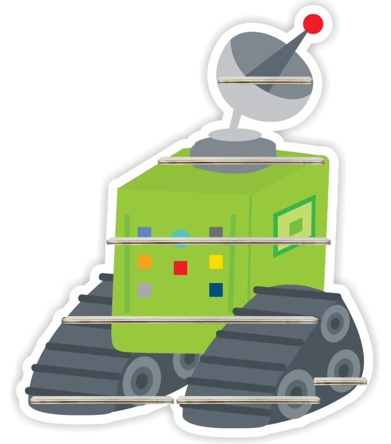 Farbklecks-Collection Musikboxregal Roboterfahrzeug, Wandregal für bis zu...