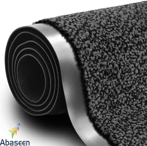 Abaseen Dirt Trapper Mat, Rubber Door Mat Indoor & Door Mat Outdoor,Heavy Duty Super Absorbent Non Slip Rubber Backed Barrier Mat Washable Indoor