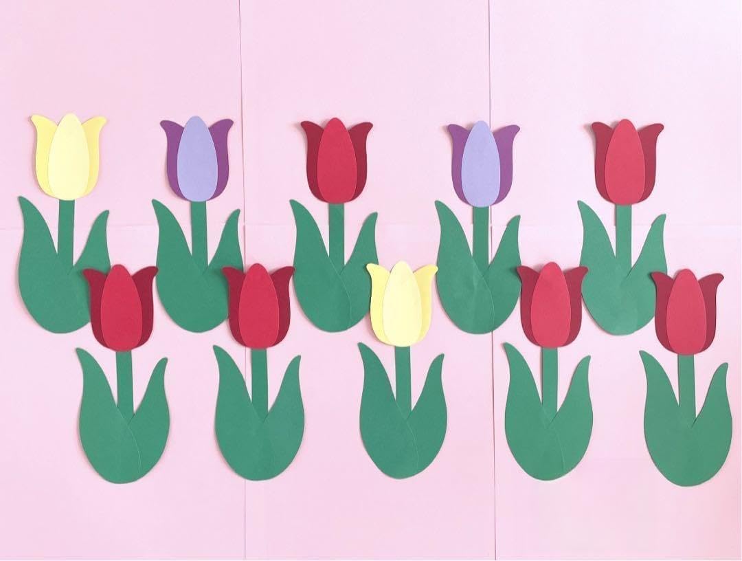 チューリップ 壁面飾り 保育園 春 入園式
