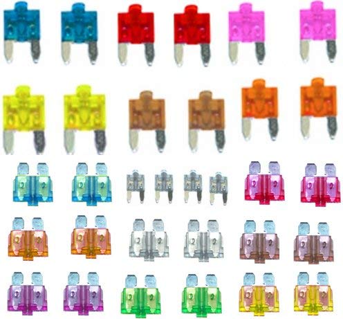 Sherco-Auto 32 Piece LED Blade Fuse Assortment - 2 Each of 8 LED and 8 Mini LED Fuses