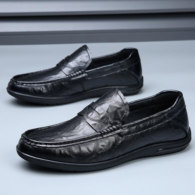 Men's Oxford Dress Slip-On Shoes Breathable Business Classic Lightweight Comfortable Loafers Shoes4