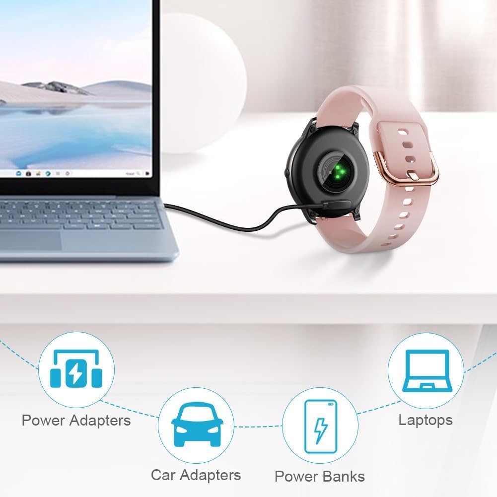 AXFEE Ładowarka magnetyczna kompatybilna z Willful magnetyczna ładowarka do smartwatcha 2-pinowa 2 84 mm kabel do ładowania smartwatcha kompatybilny z YAMAY SW023 SW021 SW025 Letsfit ID206 ID205L