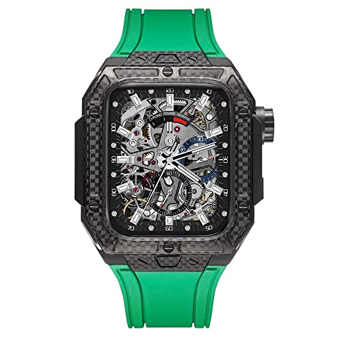 Bracelet en caoutchouc et boîtier carbone pour Apple Watch 44mm lors de vos sessions sport