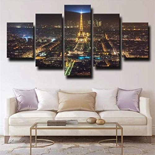 Tableau Tour Eiffel de nuit imprimé toile intissée photo artistique salon