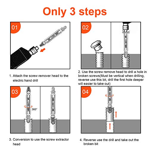 image for Be91eiter Damaged Screw Extractor Kit and Stripped Screw Extractor Set