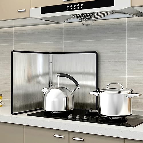 Crédence de graisse en acier inoxydable : bouclier de cuisine pliable pour poêle