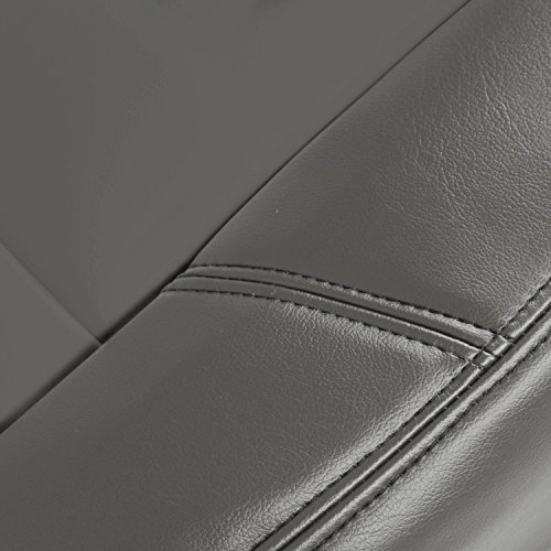 Coverking Custom Fit Center 60/40 Back Seat Cover For Select Acura Mdx Models - Premium Leatherette Solid (Medium Gray) #TOP3