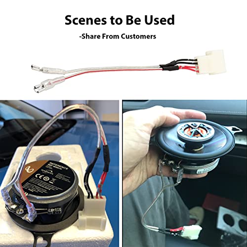 Red Wolf Car Front Door Pro Tweeter Speaker Wiring Harness For 2008-2022 Toyota Rav4 Camry 4Runner Highlander Scion, 2010-2019 Subaru Forester Wrx Outback Factory Speaker Replacement Adapter Connector #TOP1