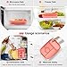 Amathley Bento Box Adult Lunch Box Kids,Lunch Containers for Adults/Kids/Toddler,5 Compartments Bento Lunch Box with Sauce Vontainers,Microwave & Dishwasher & Freezer Safe,BPA-Free(Pink)