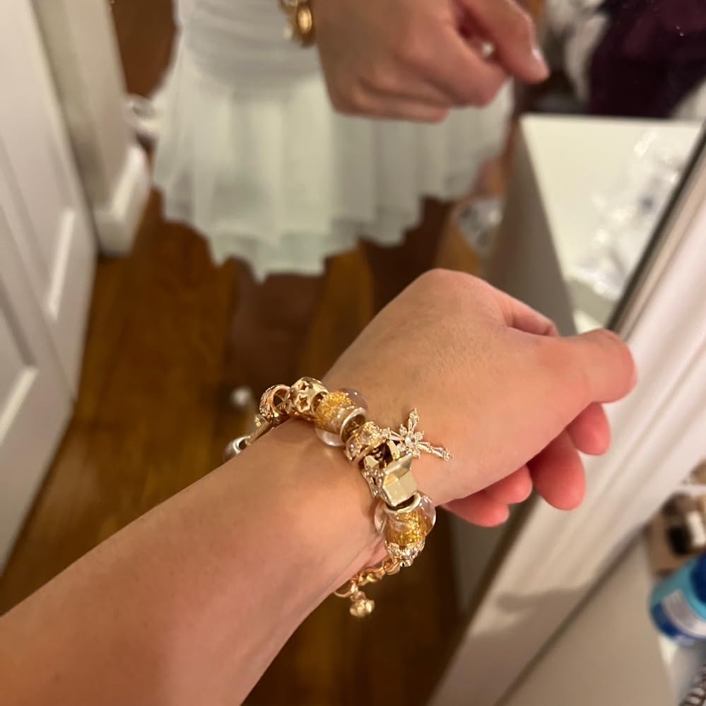 Charm Bracelets For Women Rhinestone Heart Bracelet With Cross Charms Gold Beaded Jesus Bracelet For Women Daily Fashion Jewelry - Image 9