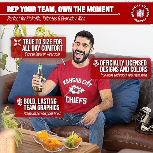 Image of NFL Gameday Cotton Blend T-Shirt for Men and Women - Licensed