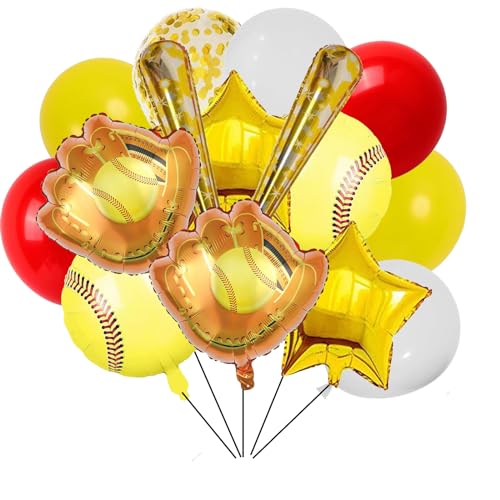 Ballons de softball pour décoration de fête d'anniversaire sportive et baby shower