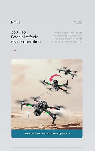 Miniatura 4 de Skypix M1S Mini dron con cámara 4K tomas verticales, drones para adultos, evitar obstáculos, WiFi FPV RC Quadcopter con control de gestos, mini