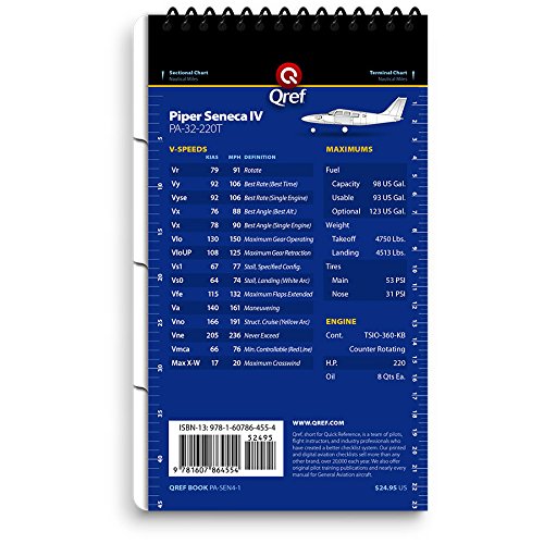 Piper Seneca IV Qref Checklist Book -PA-SEN4      Spiral-bound – January 1, 2014