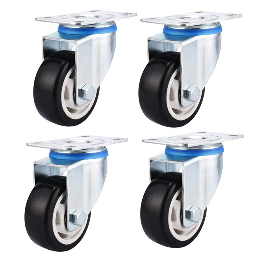 Chariot de transport industriel pivotant avec frein roulement double 400kg