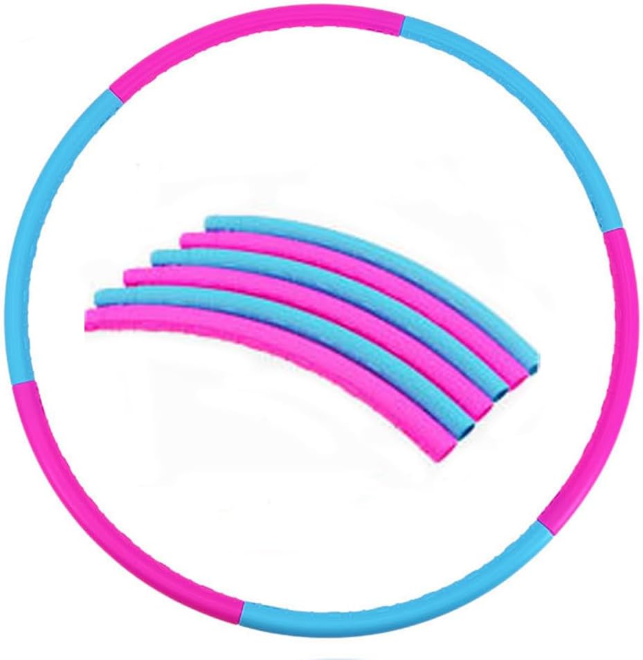 Adjustable Kids Hoop for Ages 9-10 | 6-Section Design,75cm Diameter | Fillable, Portable, Detachable for Easy Storage