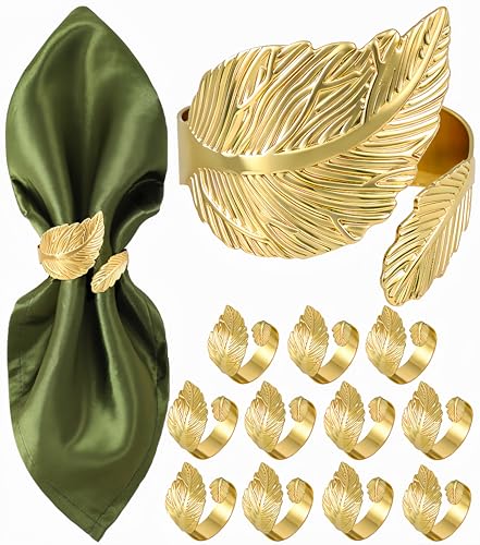 Valentine Gold Napkin Rings Set of 12