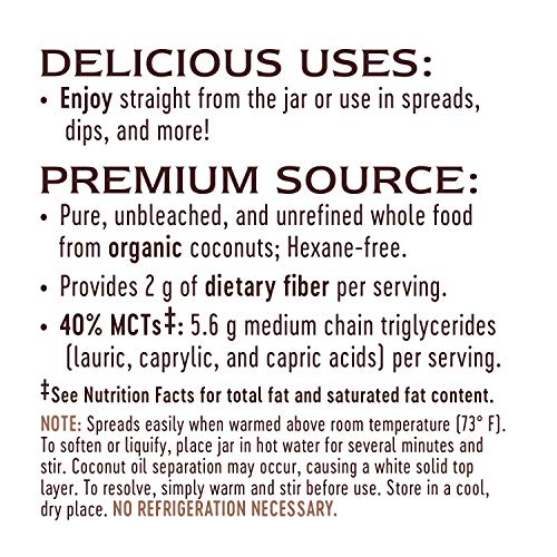 Nature's Way Organic Raw Coconut, Organic Whole Food, 40% Mcts 16 Oz. #TOP6