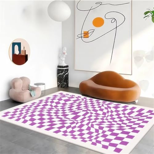 Tapis motif twisted violet en format 120x180cm avec design géométrique multi - 2