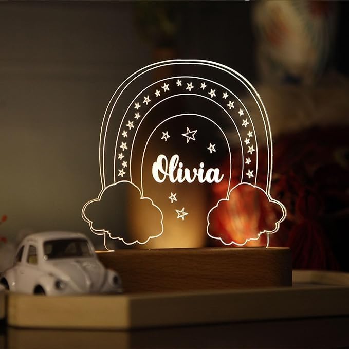 Lámpara de noche personalizada para niños con nombre miniatura 3