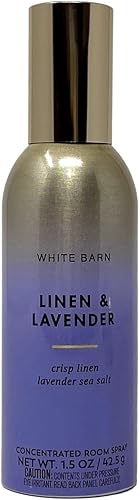 Miniatura 2 de Bath and Body Works White Barn - Juego de 2 aerosoles concentrados de lino y lavanda con un jabón de muestra de Marbela