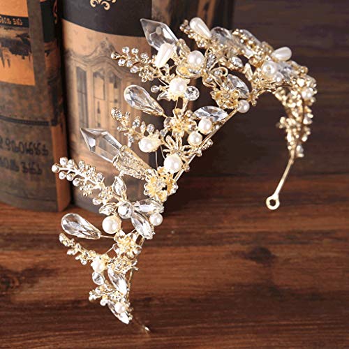 Crown tiaras hairband para peinados de novia y tiara de diamantes de imitación brillantes