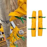 Confezione da 2 coperte isolanti anti-scossa elettrica, tappetini di protezione per esterni da 10 kV, grandi fascette gialle con 4 morsetti, tappetini da lavoro resistenti (80x60 cm/31,5"x23