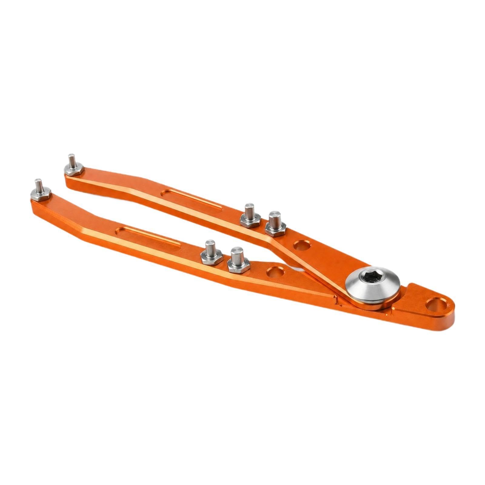 1 Ensemble Clé à Ergots Réglable Amortisseur Outil Main Aluminium Alliage Résistant Goupilles Multiples Convenant pour Entretien Atelier Mécaniqu, Orange
