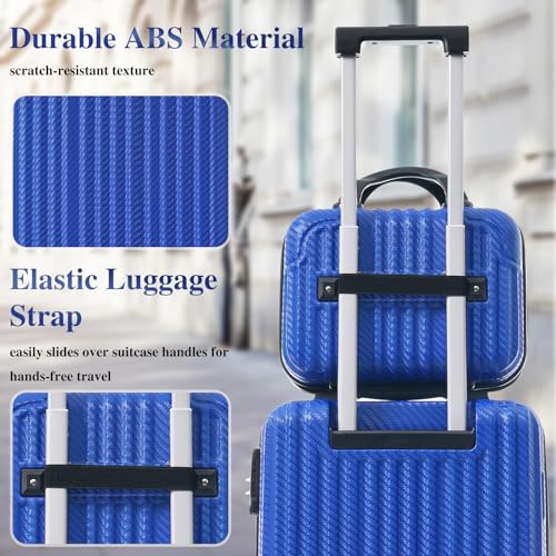 Image of 6 Piece Luggage Set with TSA Lock, Hard Sided Luggage with Double Spinner Wheels, Carry On Luggage Sets, Luggage Suitcases, Durable ABS Hard Shell Travel Suitcase Set for Men & Women, Unexpandable
