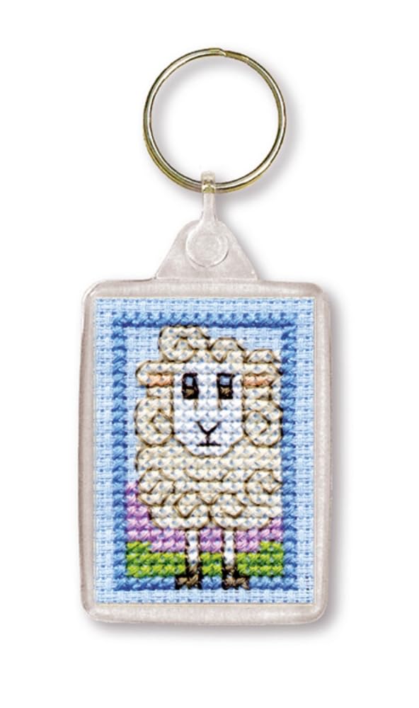 Wee Woolly Sheep Keyring - Cross Stitch Kit