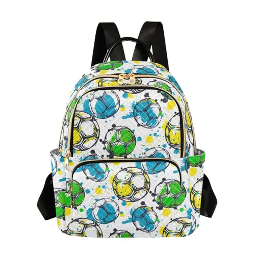 CHIFIGNO Mochila feminina leve para viagem, mochila moderna, fofa, antirroubo, mochila feminina, Futebol Grunge Futebol Americano, Small