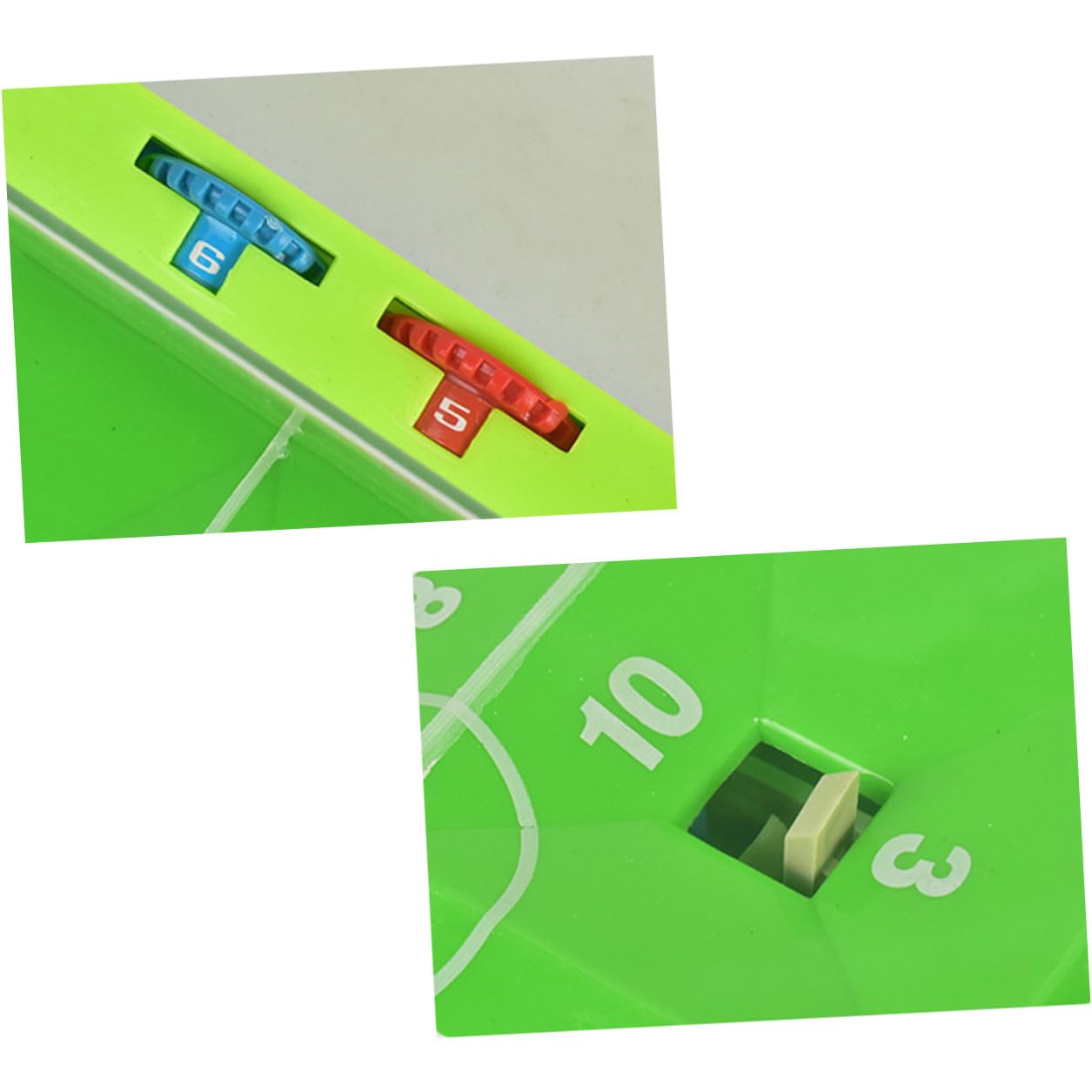 Gioco Calcio da Tavolo Mini da Scrivania Verde in Abs per Ragazzo Ragazza | Doppio Confronto, Formato Compatto, senza Batteria, Gioco Educativo Controllo Mano-occhio