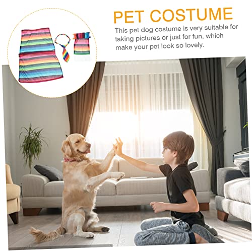 Disfraz mexicano para perros BESPORTBLE poncho 2 piezas miniatura 2