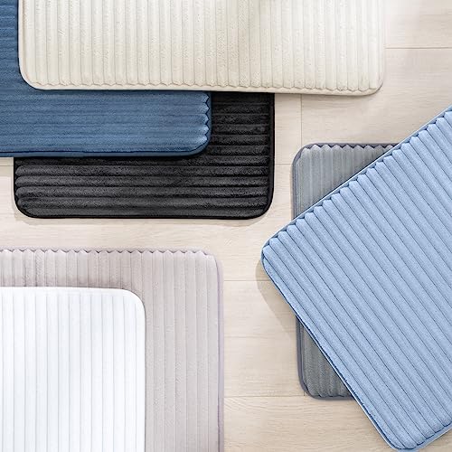 FRESHMINT Ultra Soft Charcoal Infused Memory Foam Bath Mat 17" x 24", Bath Rugs for Bathroom Non-Slip, Thick & Water Absorbent Bathroom Rugs, Room Accessories Shower Floor Mat, Washable, Gray by FRESHMINT - Image 7