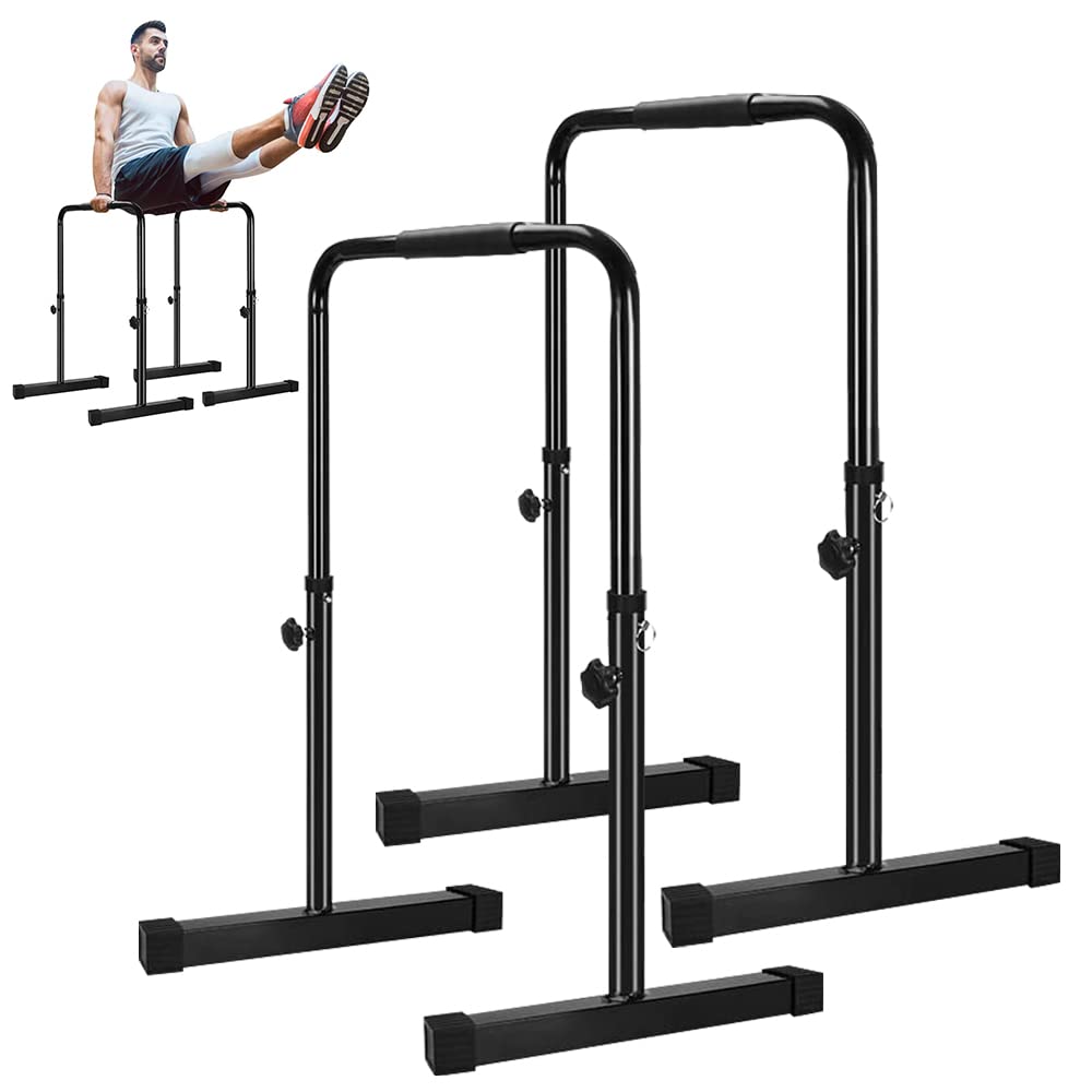 Buy Adjustable Dip Bar Stands Parallel Bars Strength Training Split