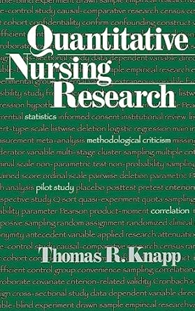 Quantitative Nursing Research book cover
