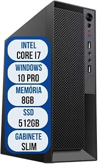 Computador Slim Intel Core i7 8GB SSD 512GB Wifi Windows 10 Pro 3green Office 3GO-008