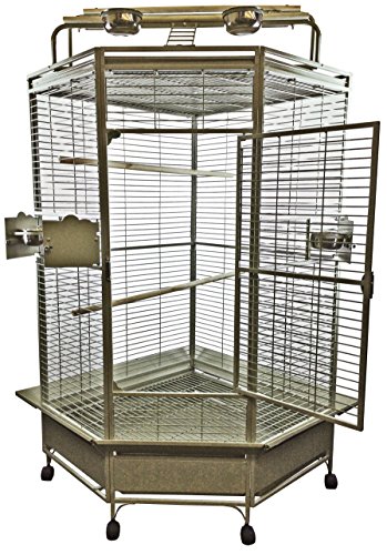 A&E Cage Co CC3232 Platinum Corner Bird Cage, 32