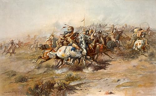 Poster Image Impression Sur Toile Charles Russell Little Bighorn Décoration Salon 60x90cm