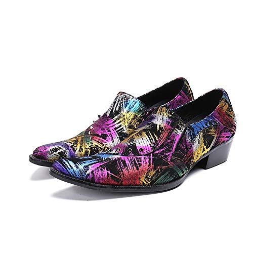 Sapatos Oxford Casuais De Couro Genuíno Para Homens, Com Salto Alto E Decoração De Tachas, Ideais Pa