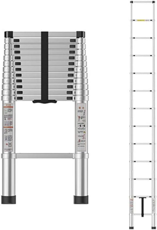 Telescopic Ladder Telescoping Ladder with Safety Lock Foldable Telescopic Extension Ladders for Outdoor Building & Rooftops Full Aluminum ge
