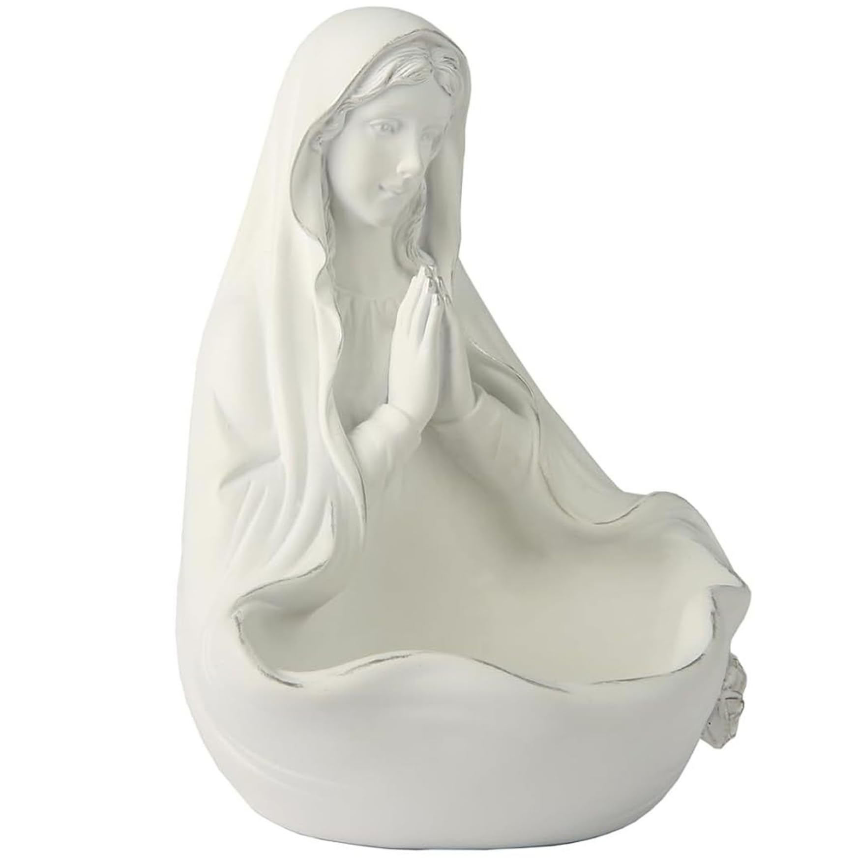 Support chapelet catholique et statue Vierge en résine pour décoration maison
