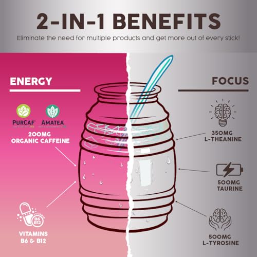 Image of Salud 2-in-1 Energy Drink Powder + Focus, Dragon Fruit, 15 Servings