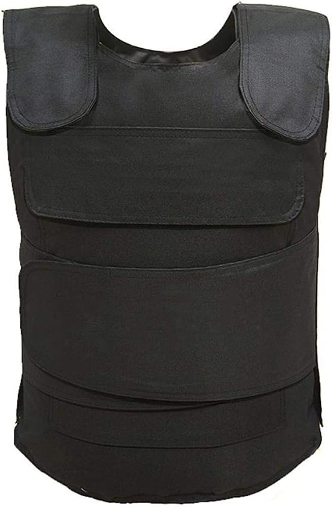 REMEK Military Tactical Bullet Proof Vest, Light Soft Ballistic Armour Body Bulletproof Armor Vest Multifonctionnel Concealed Liner Body Armor T-Shirt Resistant Clothing Adjustable