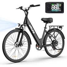 URLIFE 26" Electric Bike for Adults, 750W Peak Motor Ebike, 48V 10.4Ah, 60-Mile Max Range & Commuter E-Bike, Front Suspension & 7-Speed Ebikes