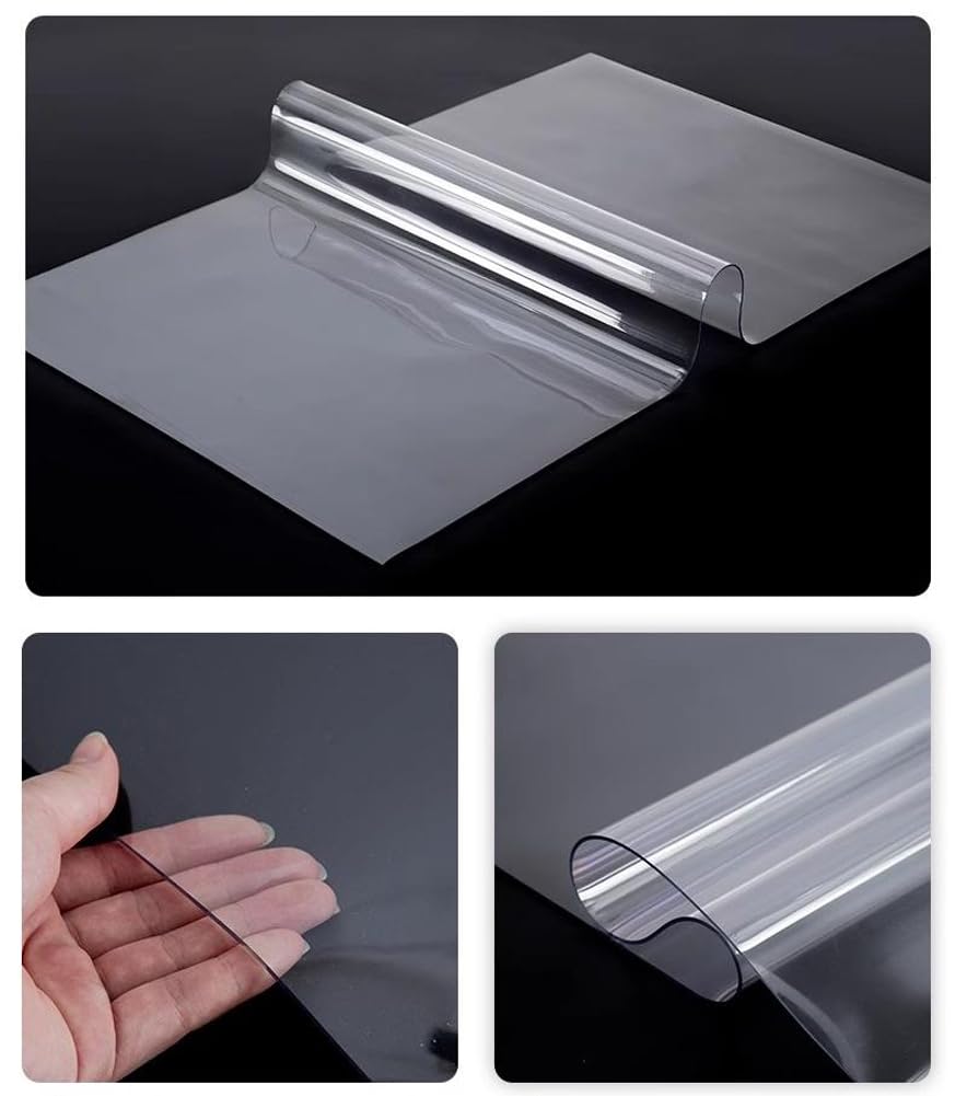 1/1,5/2 mm dicke, rutschfeste PVC-Schreibtischunterlage, groß, transparent, Schreibtischschutz für Büro, Zuhause, hitzebeständige und wasserdichte Schreibtischunterlage (1 mm, 70 x 160 cm)