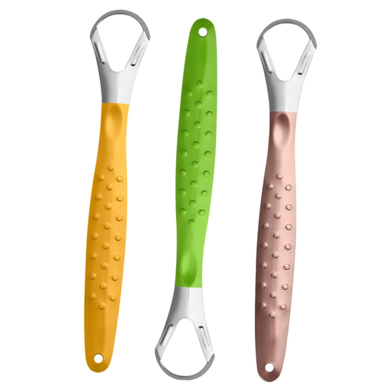 WOFASHPURET 3Pcs Stainless Steel Scraper for Adults Ergonomic Design Coating Easy to Use Reduces Bad Breath Includes Options