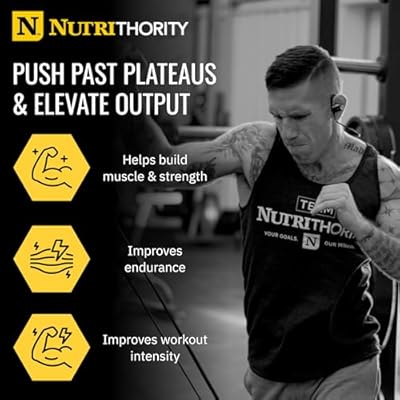 Nutrithority - Mr. Fusion Pump Pre Workout Powder, Strong Pre Workout, No Creatine, Energy Powder with Amino Acids for Men and for Women, Build Muscle, Keto Friendly (Grape Lime) (40 Servings)