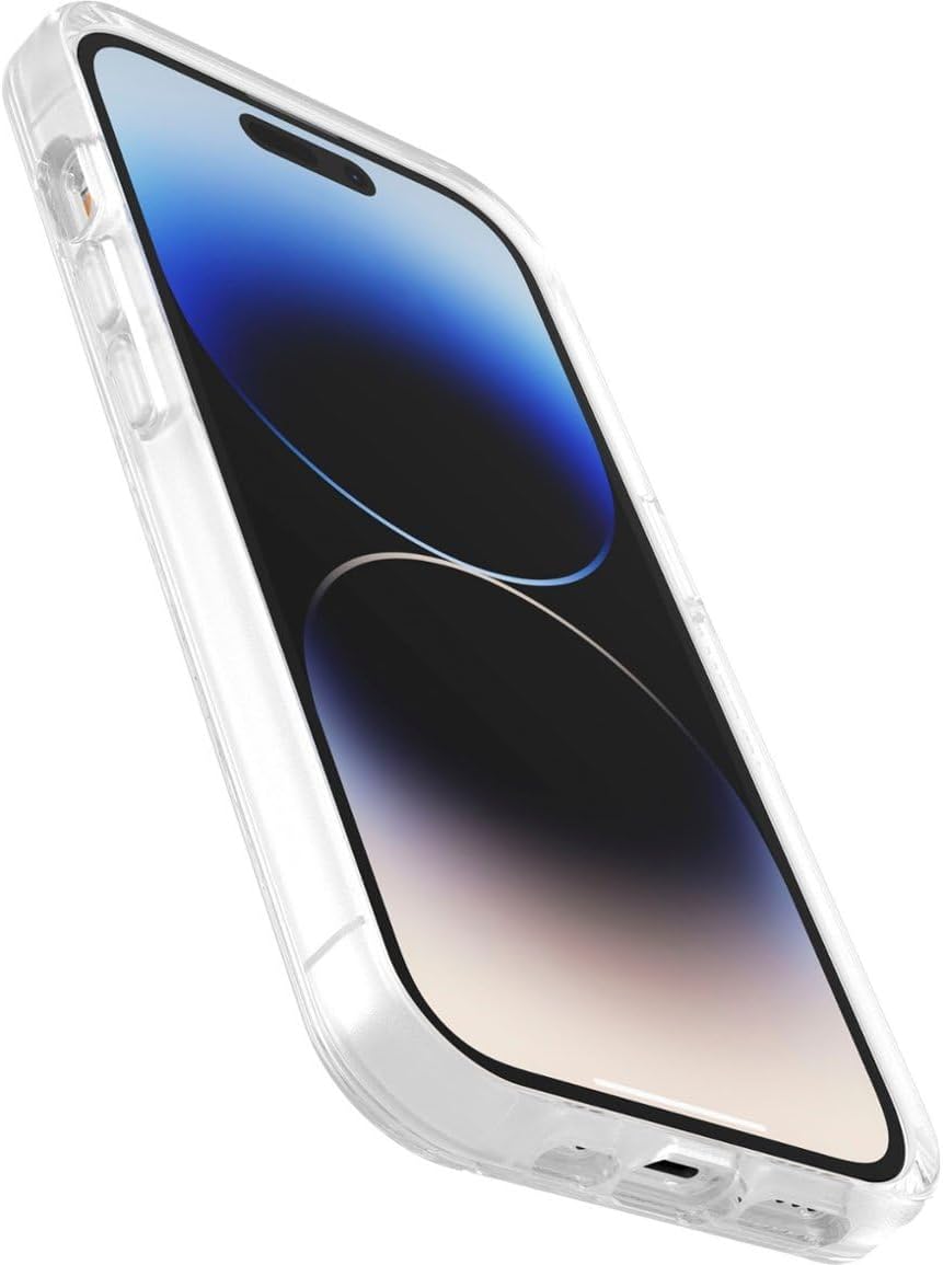 OtterBox iPhone 14 Pro (ONLY) Symmetry Series+ Case - Clear, Ultra-Sleek, Snaps to MagSafe, Raised Edges Protect Camera & Screen
